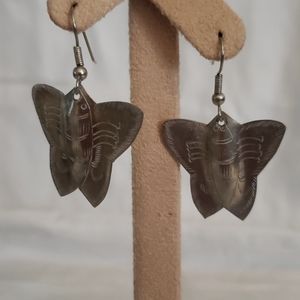 Made in India. White brass very lightweight earrin